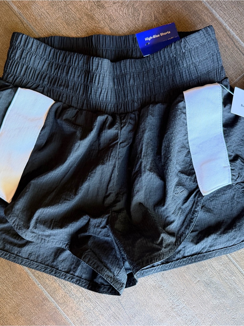 High-Rise Women’s Athletic Shorts with White Trim